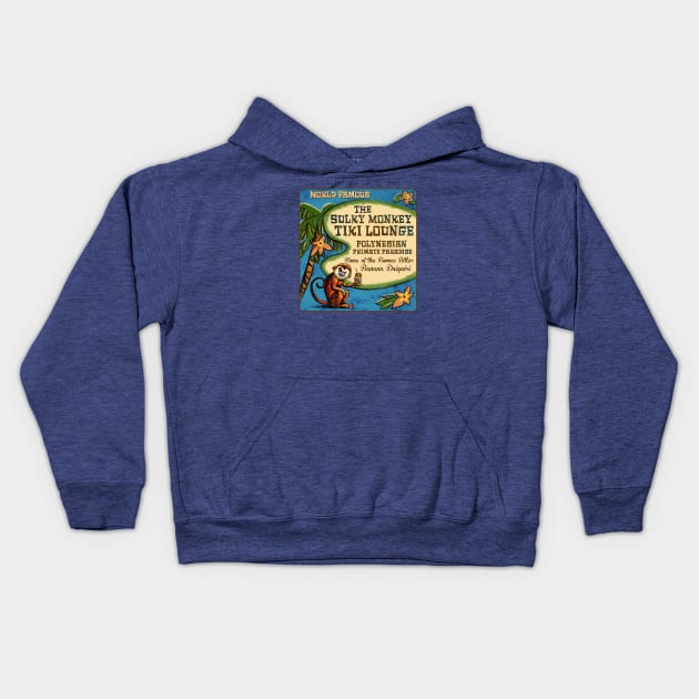 Sulky Monkey Kids Hoodie by ChetArt